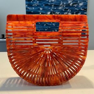 Cult Gaia small Ark marble acrylic bag